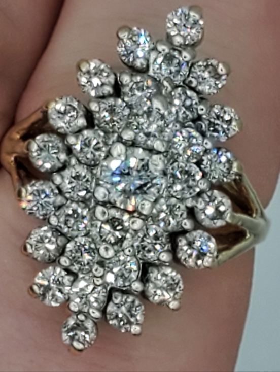Vintage Jewelry - 14k Solid Yellow Gold 3.60CTW Natural Diamond Vintage Ring